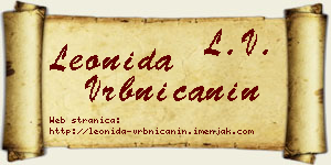 Leonida Vrbničanin vizit kartica